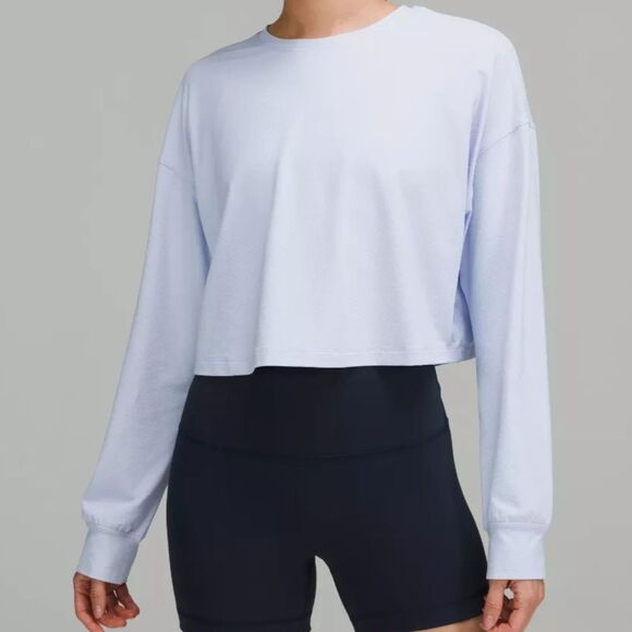 lululemon athletica Tops - Lululemon Muscle Love Cropped Long Sleeve Top, Size 10